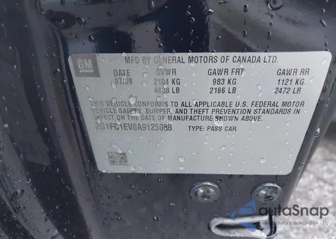 2010 Chevrolet Camaro 2Lt из США, поврежденный, VIN 2G1FC1EV0A9125088